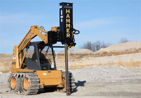 skid steer pipe driver|hydraulic skid steer tilt.